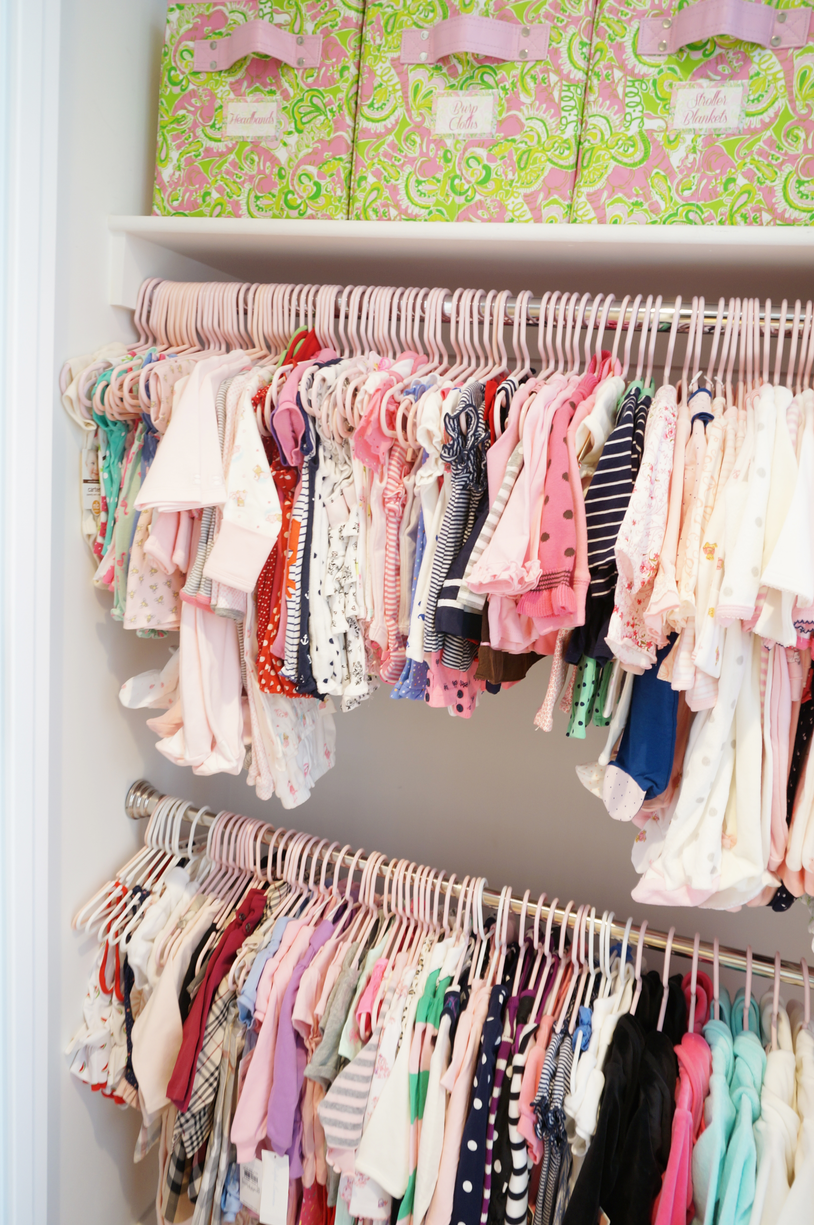 Twin Girls Baby Nursery Closet