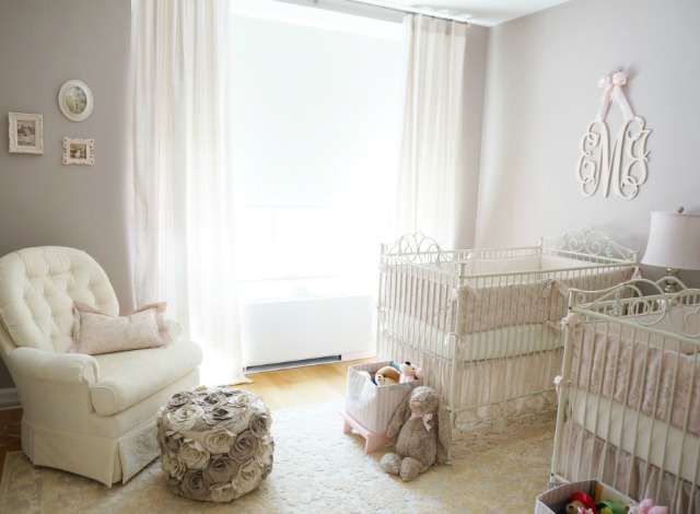 Pink, Ivory and Gray Twin Nursery - Project Nursery