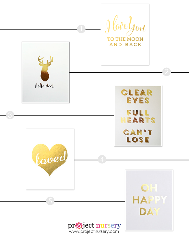 Gold Foil Art Prints