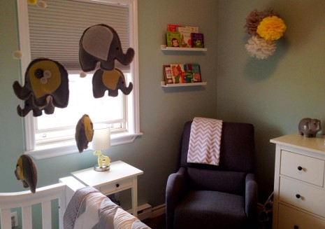 Modern Gray and Yellow Elephant Nursery - Project Nursery