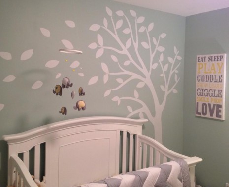 Modern Gray and Yellow Elephant Nursery - Project Nursery