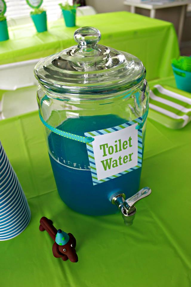 Toilet Water for this Puppy Birthday Party