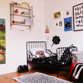 Eclectic Black White and Red Boys Room - Project Nursery