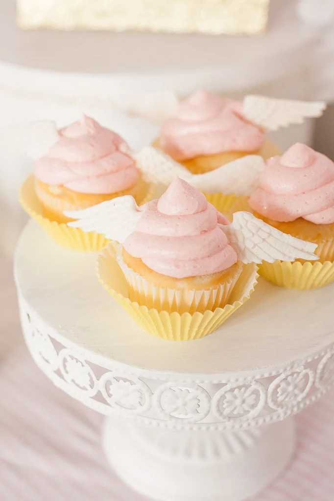 Cupcakes with Angel Wings