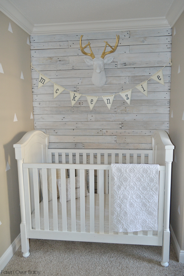 Neutral Rustic Nursery with Pallet Accent Wall - Project Nursery