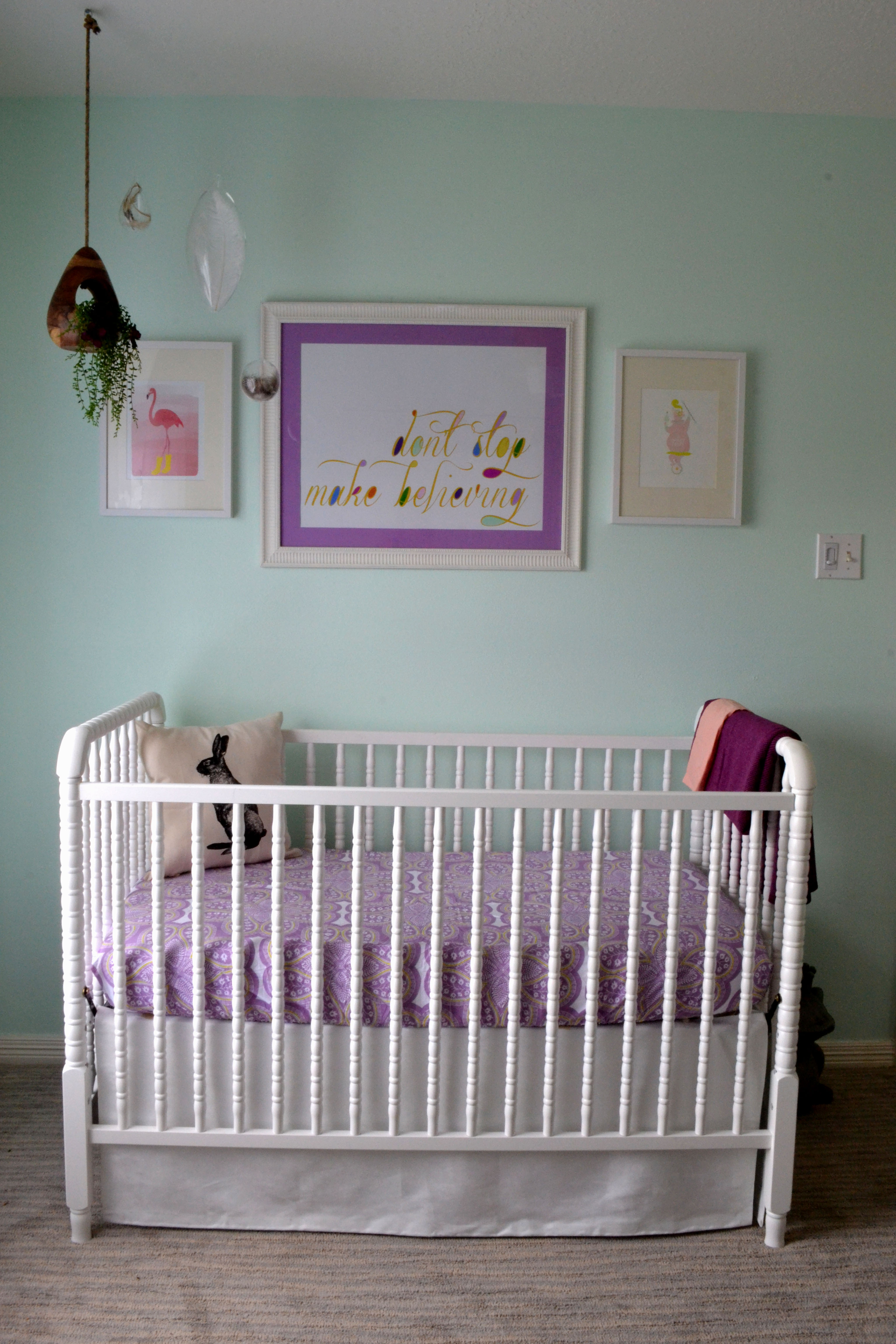 Mint, Gold and Purple Whimsical Nursery