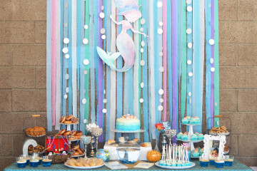 Mermaid Birthday Party Dessert Table