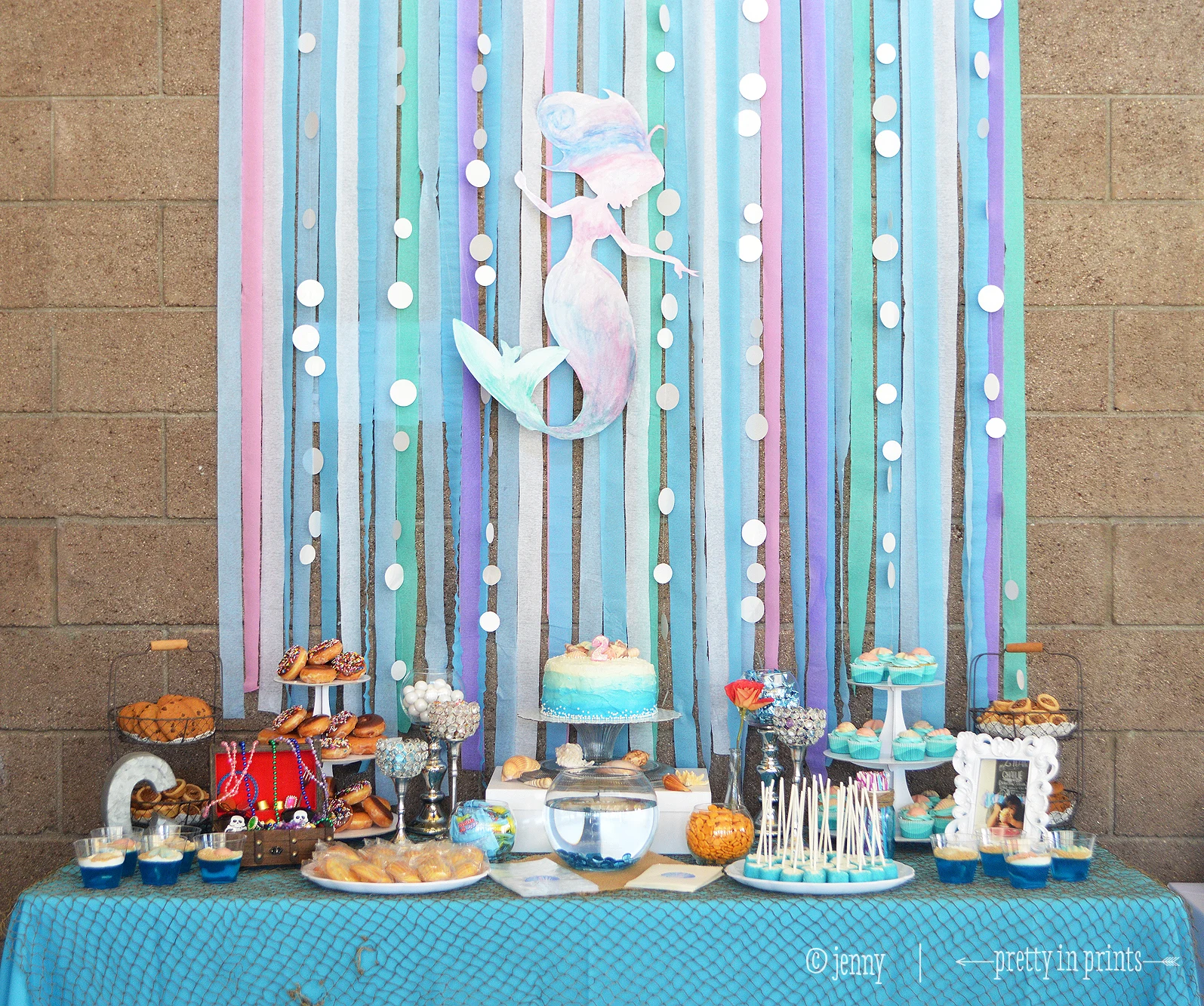 Mermaid Birthday Party Dessert Table