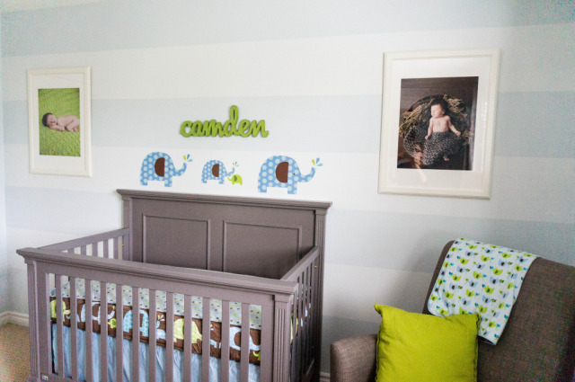 Green, Blue and Gray Elephant-Themed Nursery - Project Nursery