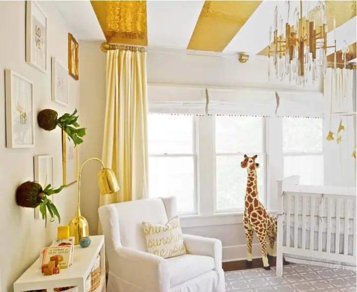 Gold Striped Ceiling