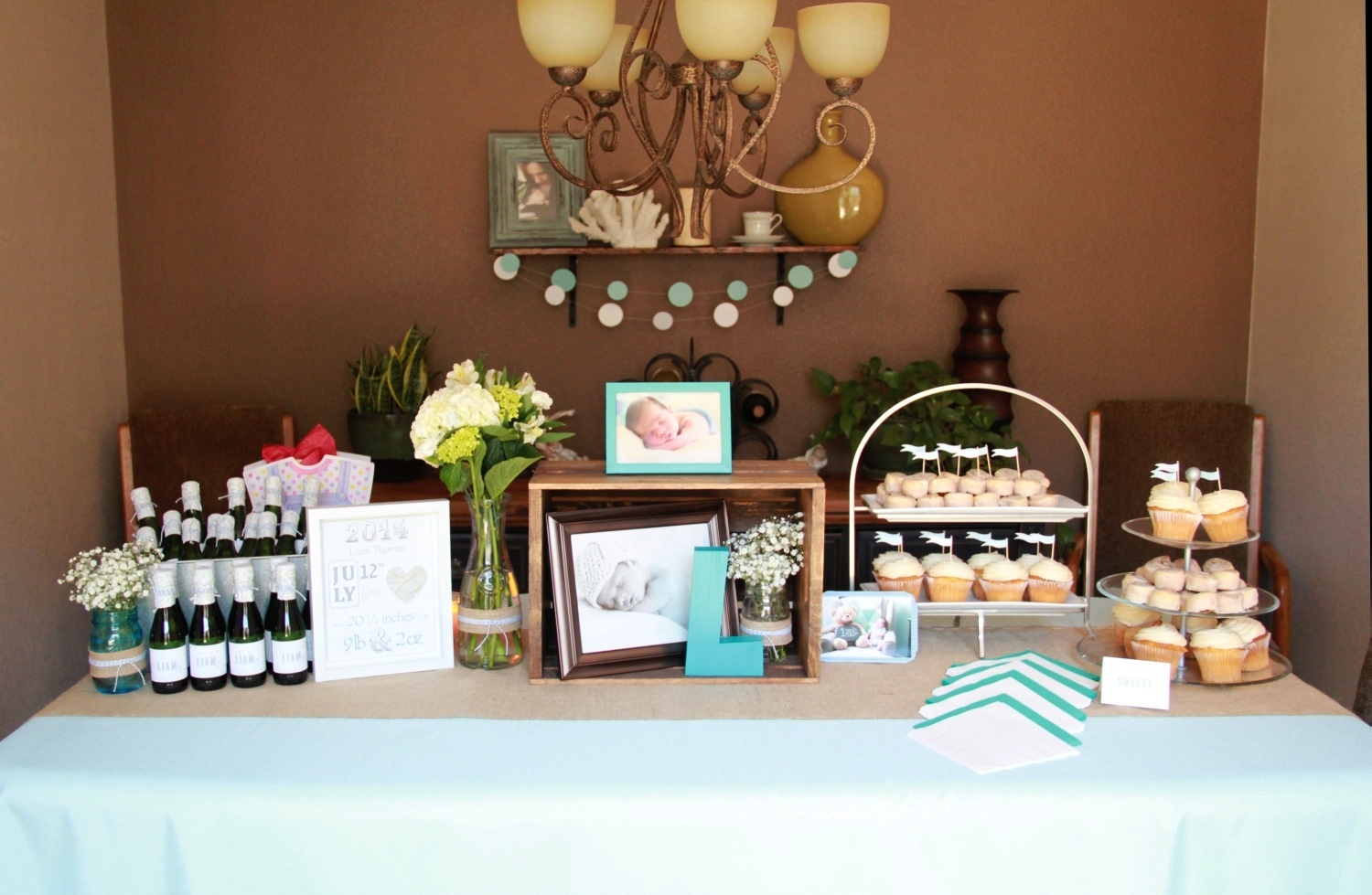 Dessert Table at Vintage Modern Sip and See Party