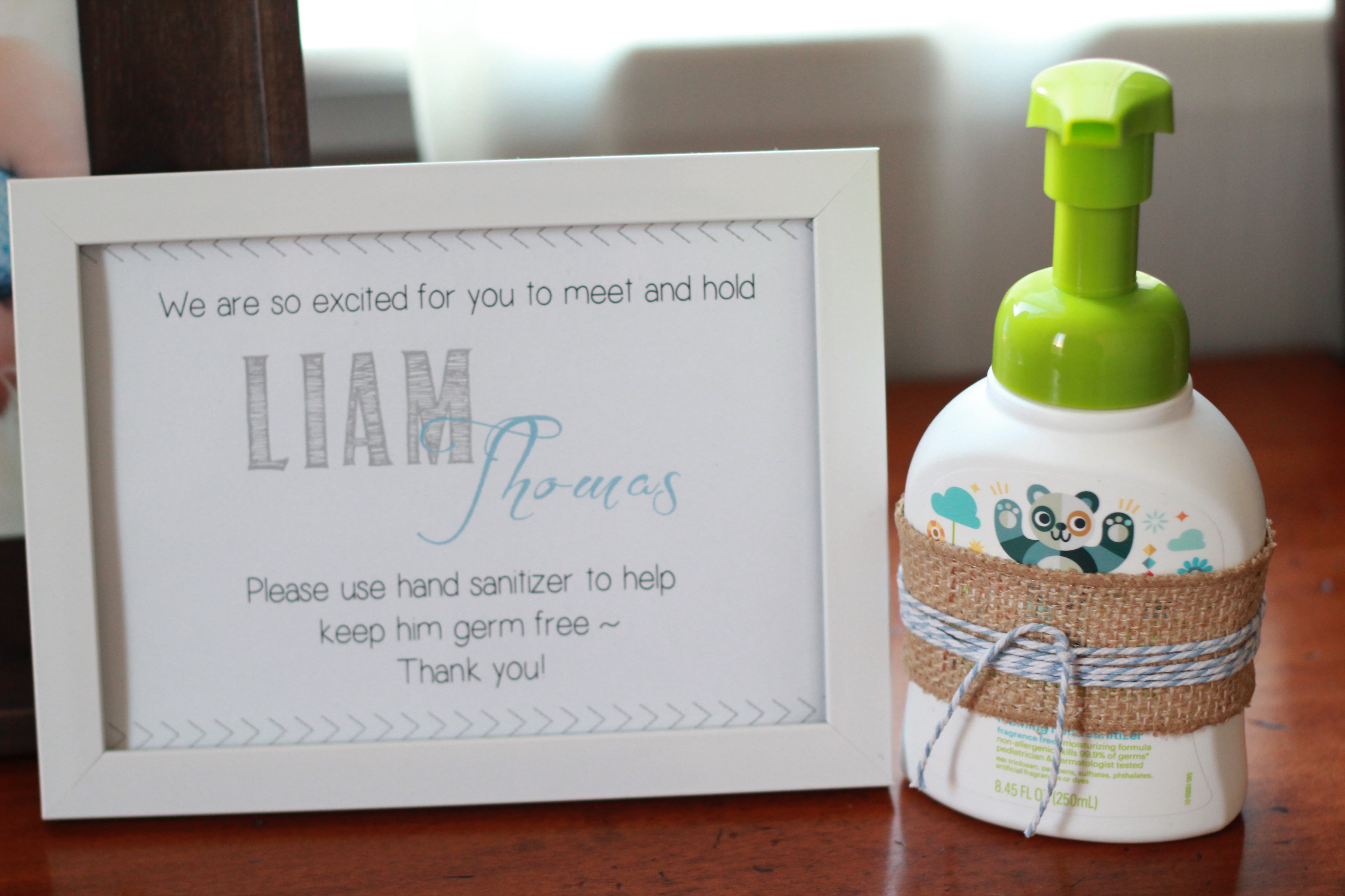 Hand Sanitizer and Reminder Sign for Guests