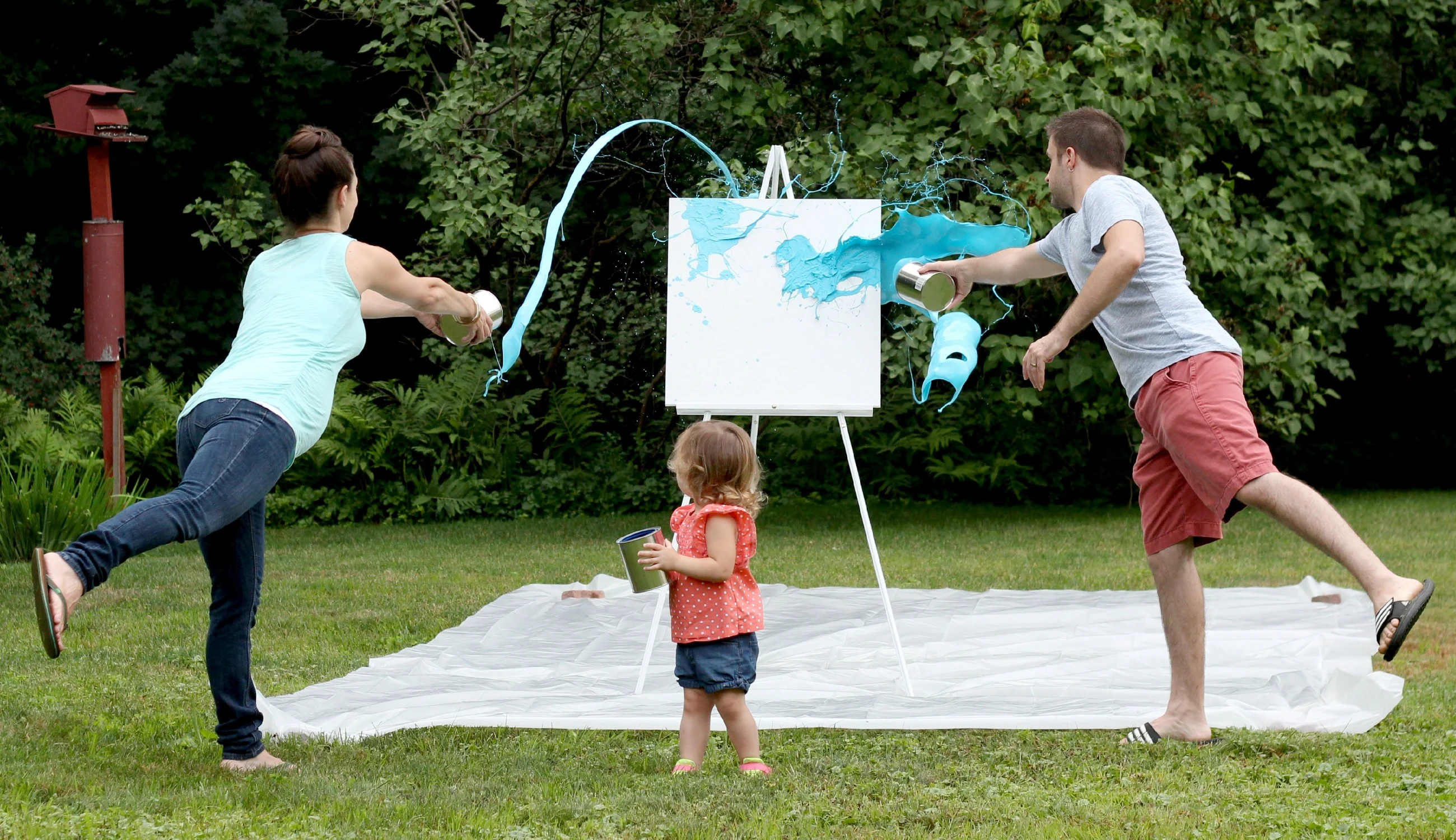 Gender Reveal Paint Splash Art - Project Nursery