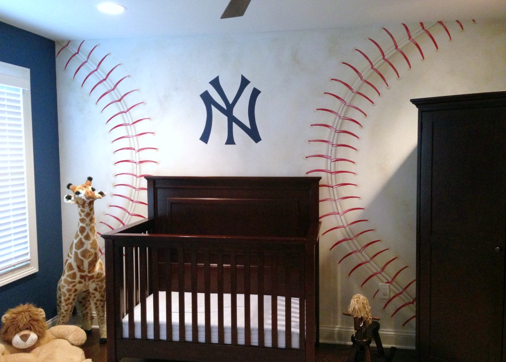 Nursery with New York Yankees Mural - Project Nursery