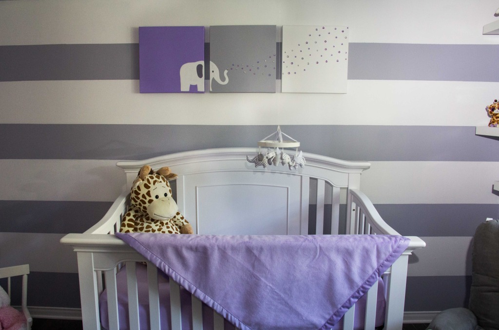 Avery's Purple and Gray Nursery Project Nursery