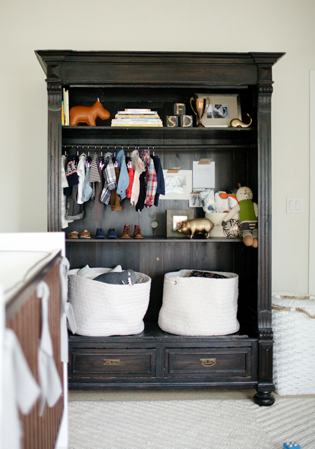 Vintage Armoire in Nursery