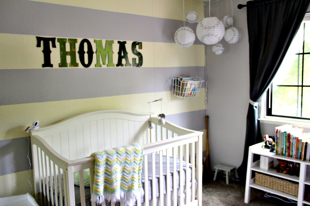 Nursery with Baseball Lanterns - Project Nursery