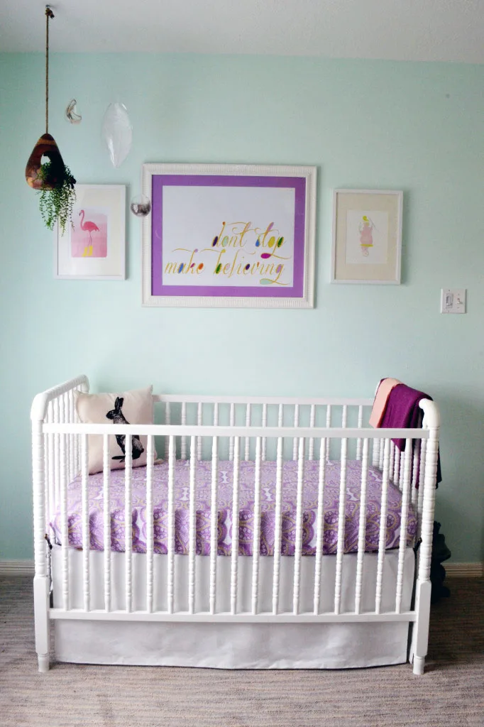 Mint, Gold and Purple Whimsical Nursery - Project Nursery