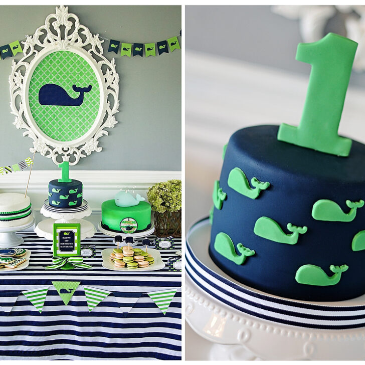 A Preppy Nautical Birthday Party Deserts Table - Party Ideas