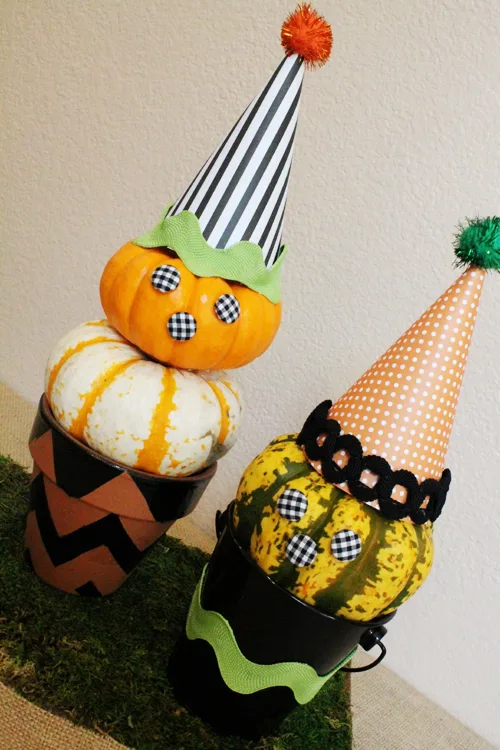 Pumpkin Witch Topiaries