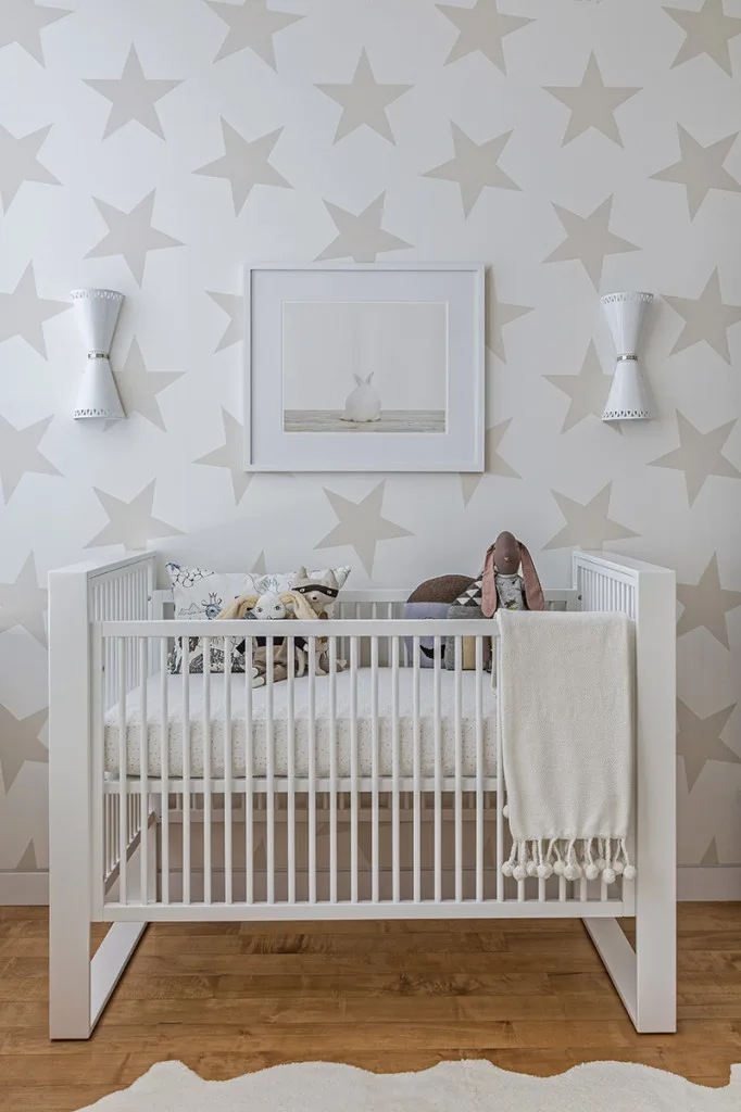 Neutral Nursery with Star Wallpaper - Project Nursery