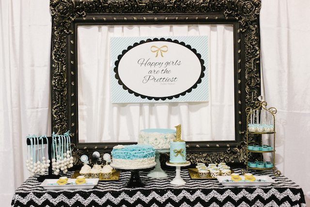 Breakfast at Tiffany's Party Dessert Table - Project Nursery