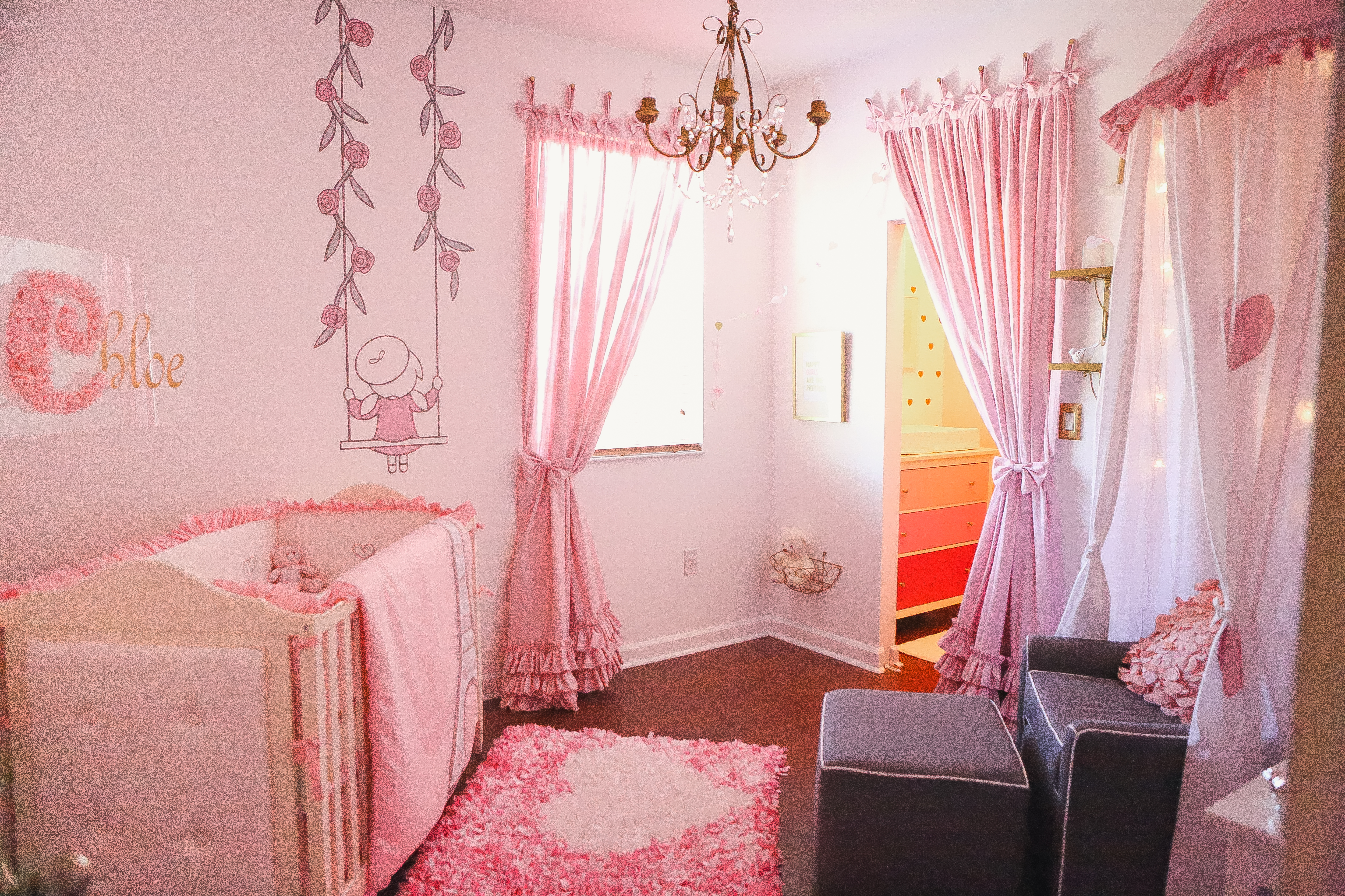 Pink and Gold Paris Themed Nursery