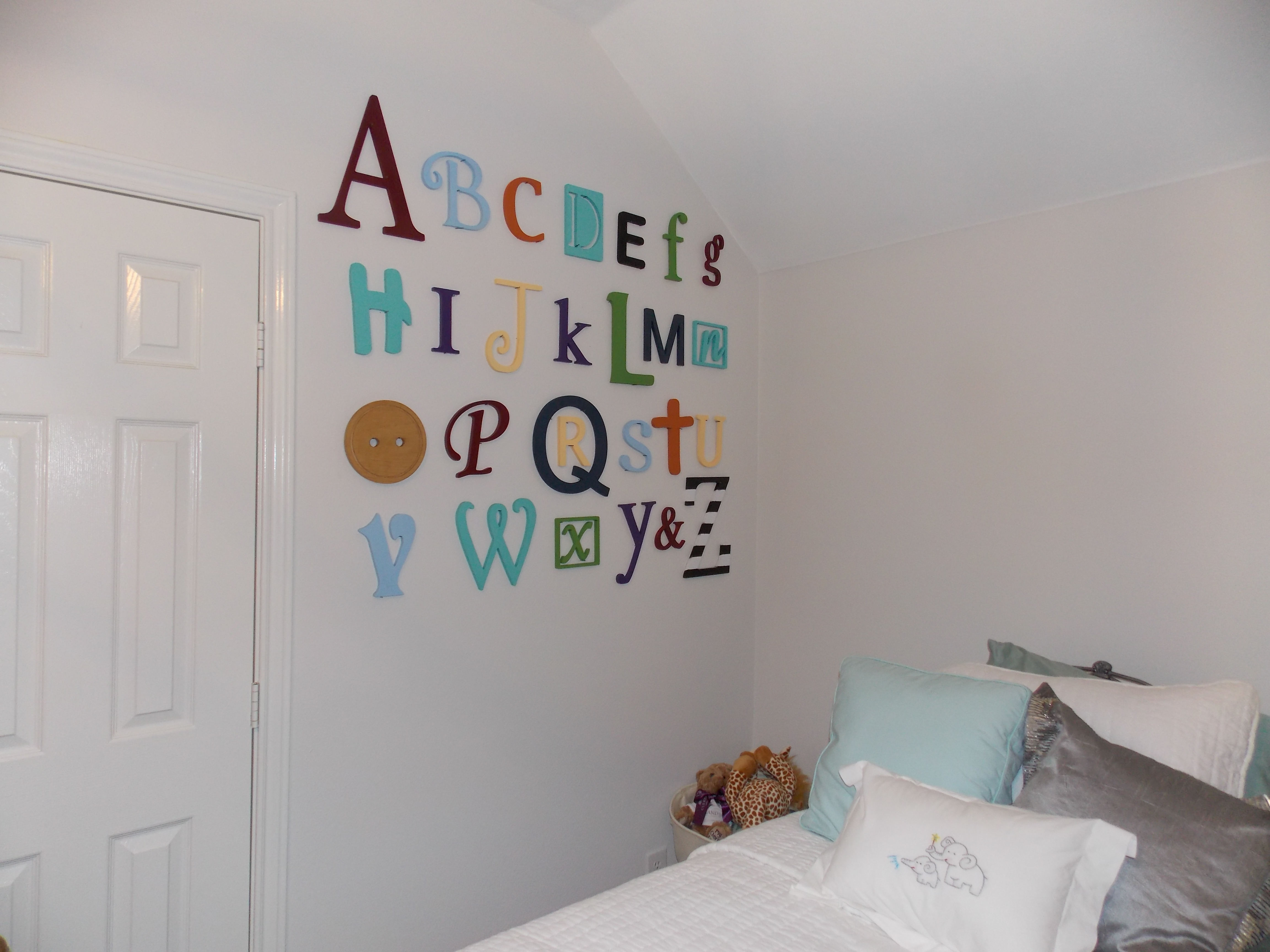 Alphabet Wall in the Nursery