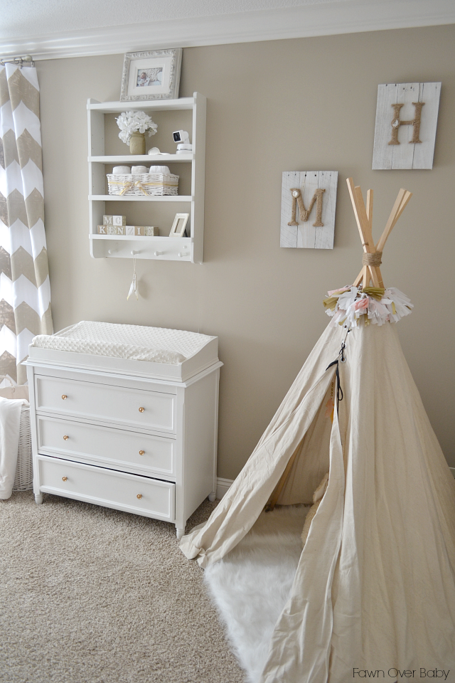 Rustic Neutral Nursery with Teepee - Project Nursery