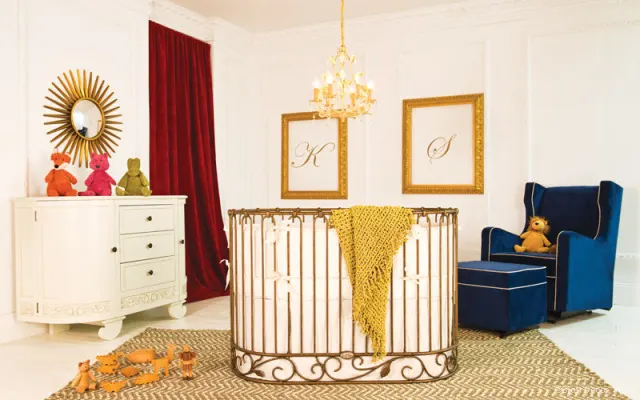 Round Gold Crib by Bratt Decor
