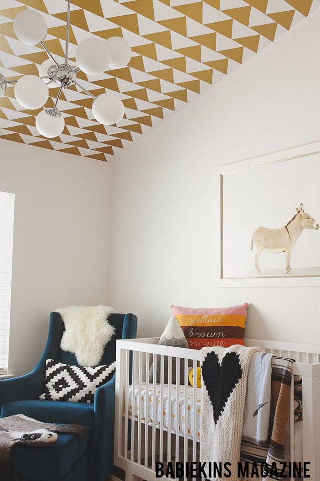 Gold Triangle Nursery Ceiling