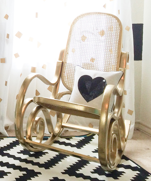 Gold Bent Wood Rocker - Project Nursery