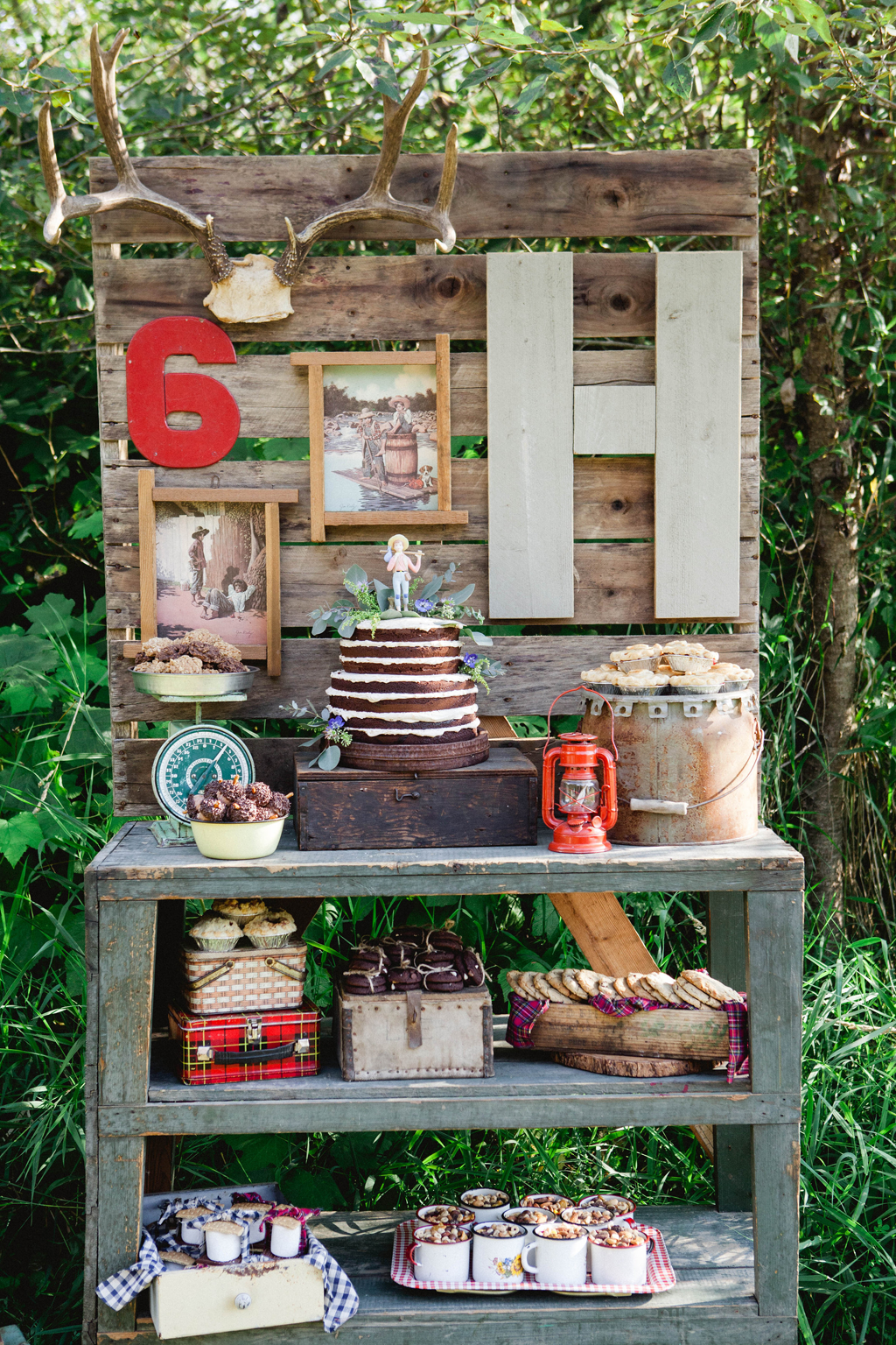 Adventure and Outdoors Themed Birthday Party Dessert Table