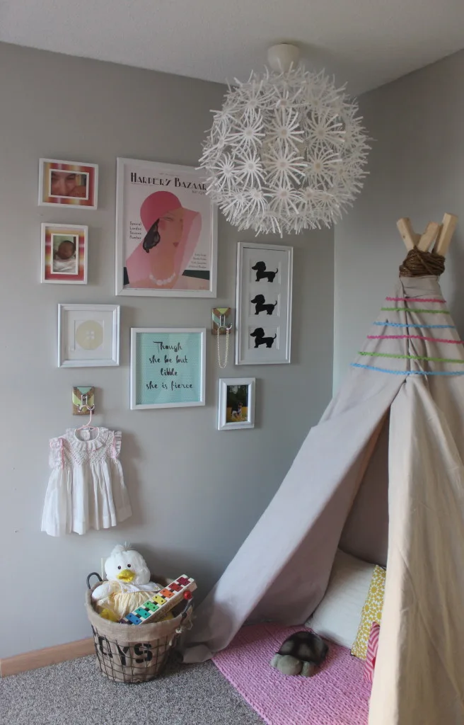 Girl's Nursery with Canvas Teepee - Project Nursery