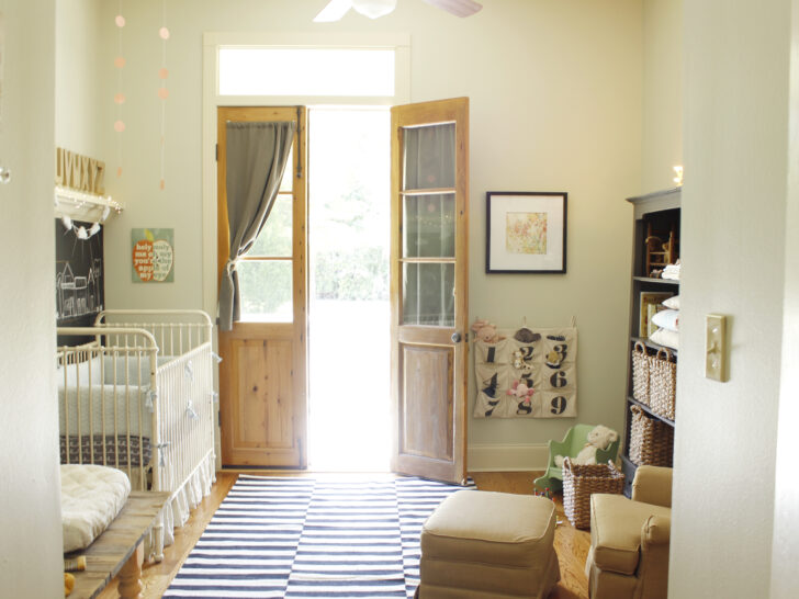 Wooden French Doors in the Nursery