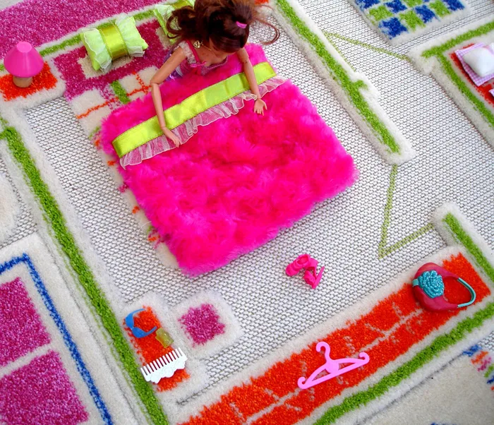 Pink Playhouse Play Carpet from Luca and Company