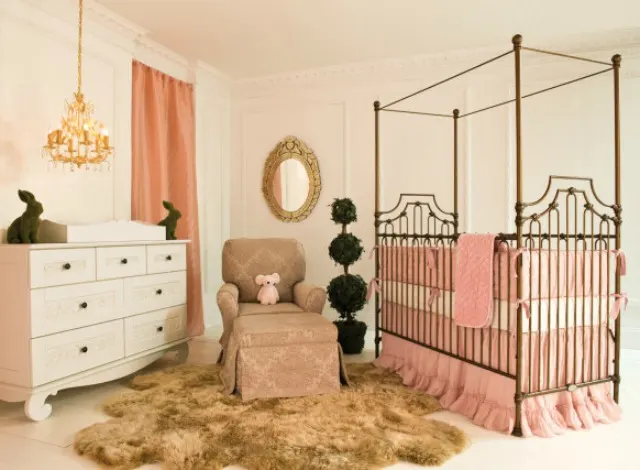 Parisian Crib in Gold from Bratt Decor