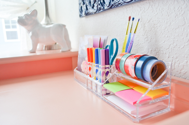 Makeup Tray-turned-Desk Organizer