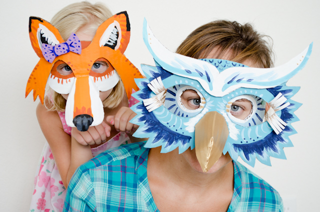 DIY: Cardboard Animal Masks for Halloween - Project Nursery