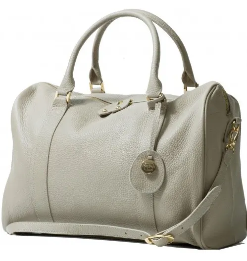 Firenze Leather Diaper Bag in Putty from PacaPod