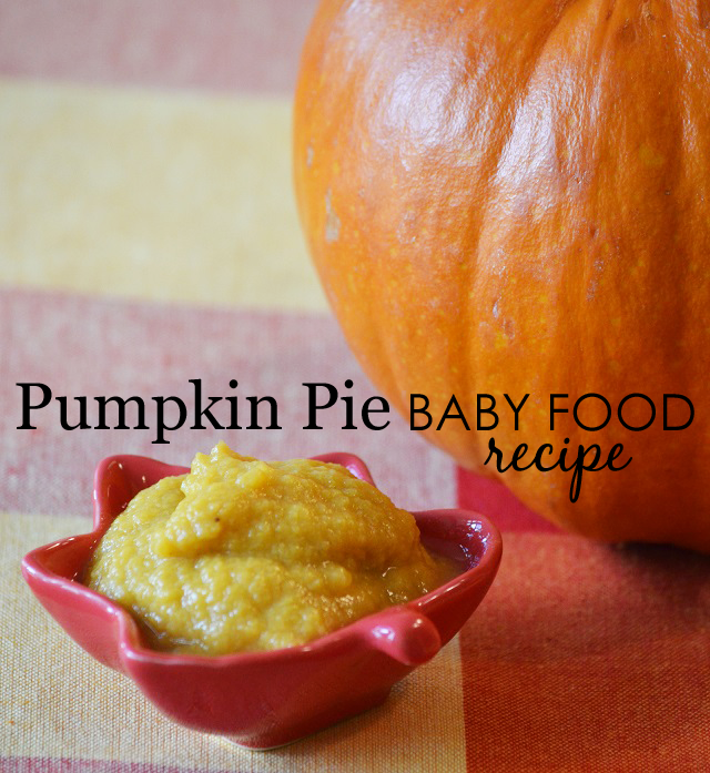 Pumpkin Pie Baby Food Recipe