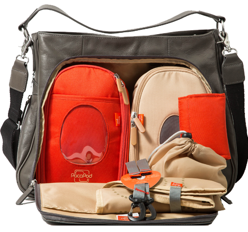 Sydney Leather Diaper Bag Organization from PacaPod