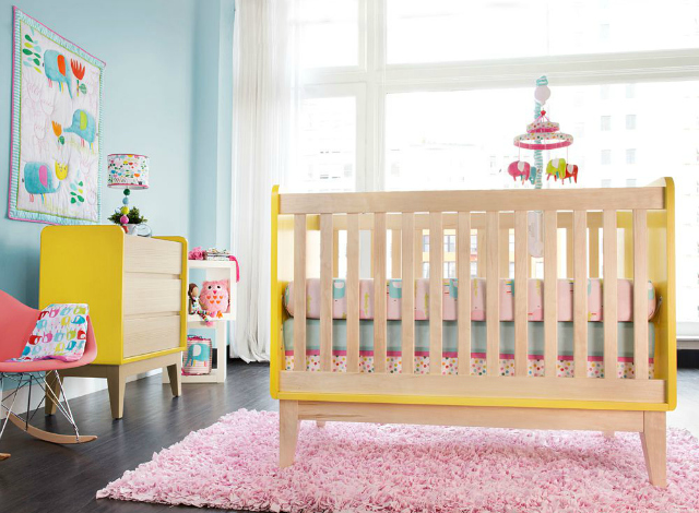 yellow crib