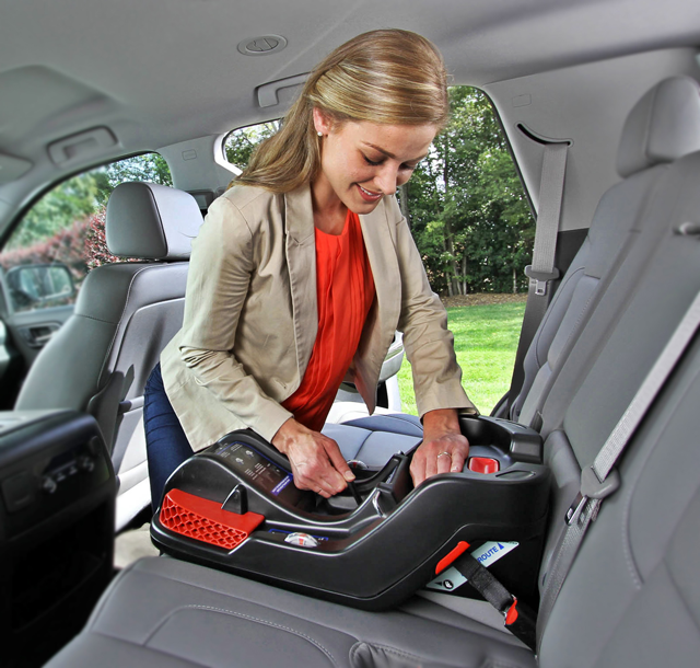 britax b safe car seat installation without base