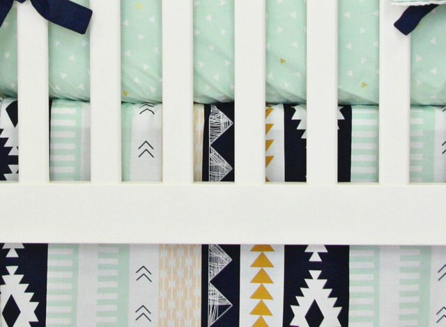 Aztec-inspired Crib Bedding