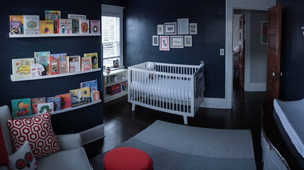 Navy Blue Nursery with Pops of Color
