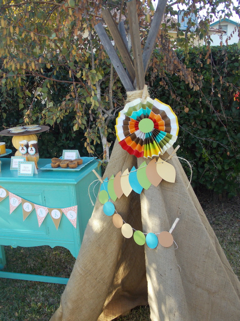 Teepee for Thanksgiving Party - Project Junior