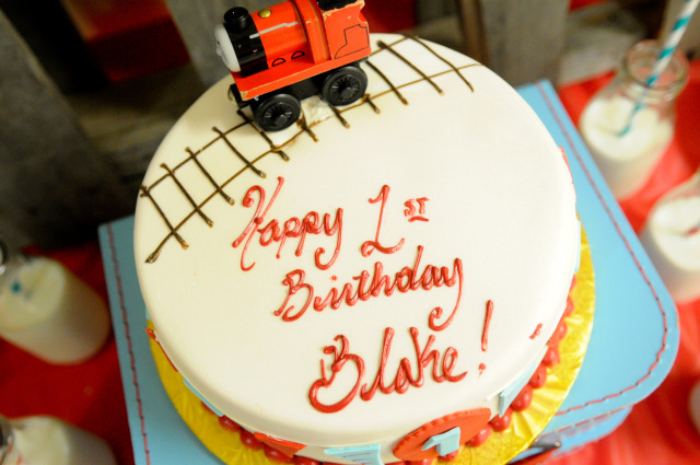 Train Birthday Party Cake - Project Nursery