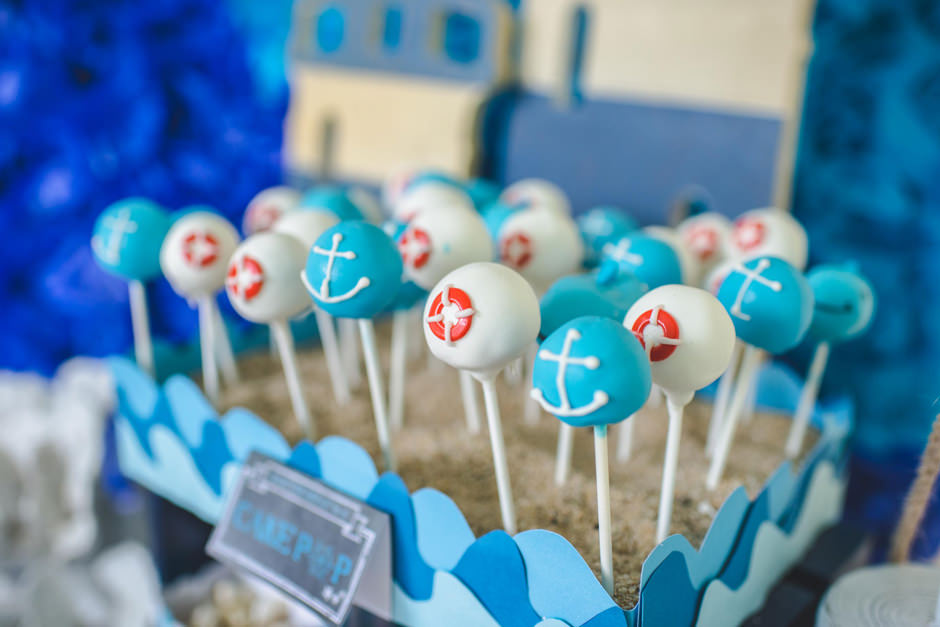 Nautical Themed Cake Pops