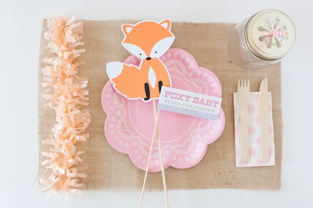 Foxy Baby Shower Place Setting - Project Nursery